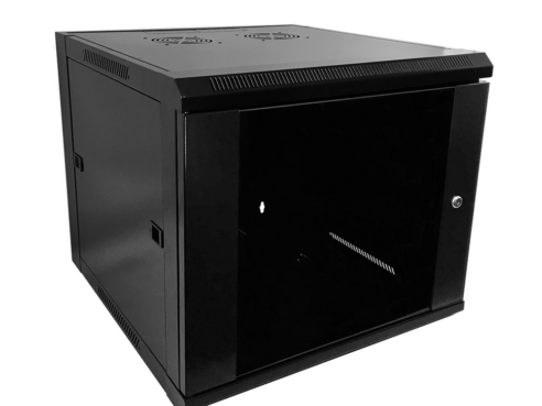16-4-SMWL-01-9U-600 Wall Cabinet W530, D600, H493, W/Tempered Glass, 9U