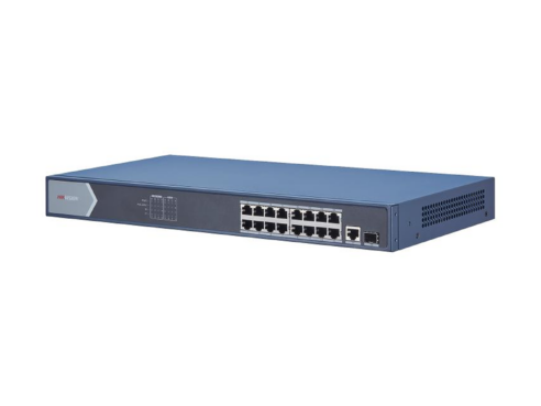 DS-3E0518P-E 16-Port Gb PoE Switch w/ 1-Port Gb Uplink