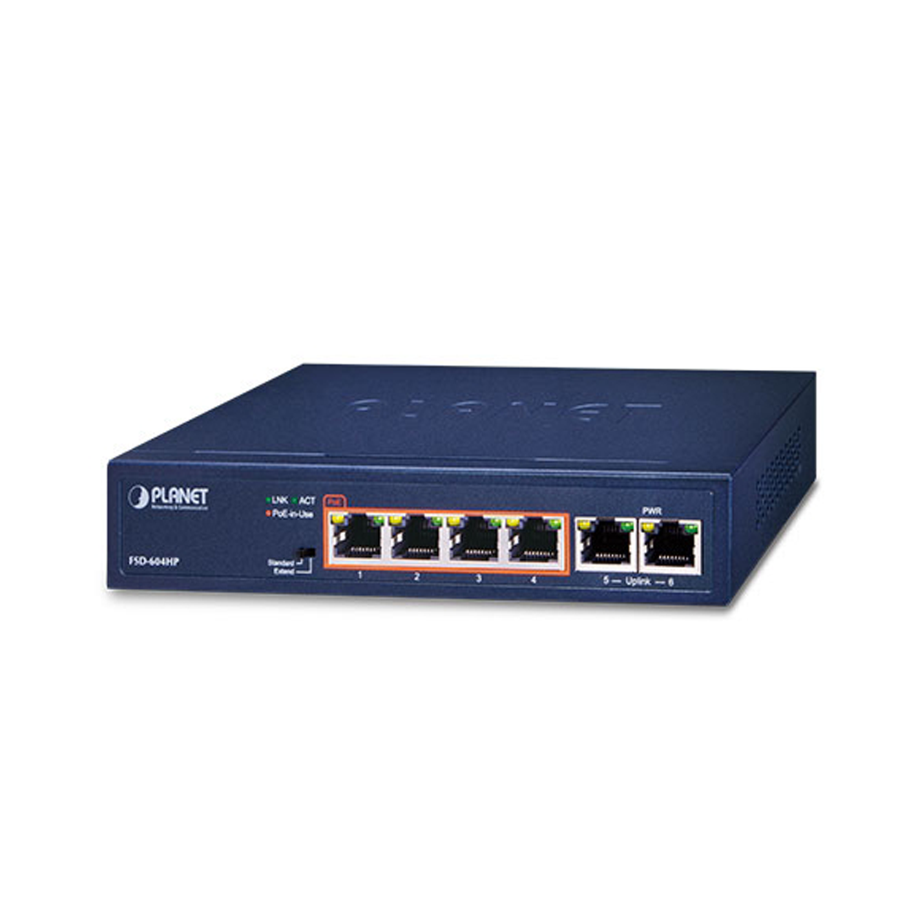 FSD-604HP 4-Port 100Mbps PoE Switch w/ 2-Port 100Mbps Uplink