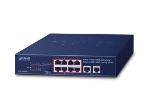 GSD-1008HP 8-Port Gb PoE Switch w/ 2-Port Gb Uplink