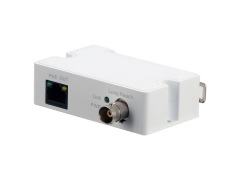 LR1002-1EC Single port long range PoE over coax extender, 1300ft over 100Mbps, 3300ft over 10Mbps, receiver only