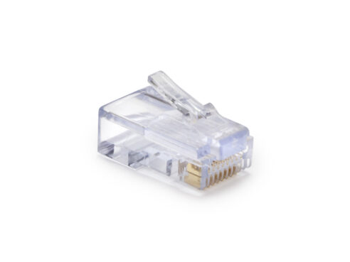 NT-EZ-NC5 EZ CAT5E 8P8C v2 round entry brass 3 prongs 1u