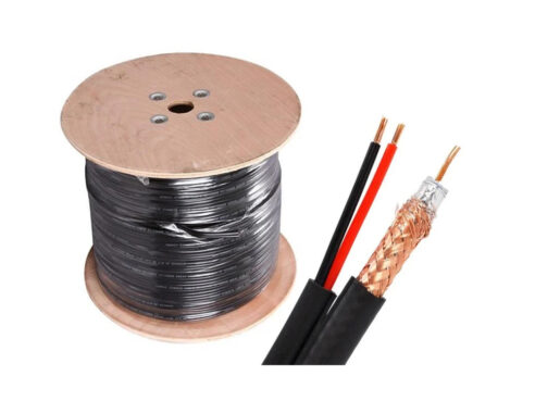 W-95S/500-B RG59 Siamese RG59, Shielded, Siamese Cable 500ft Black (Pull Box)