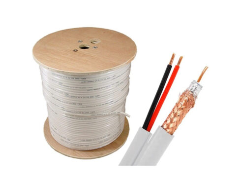 W-95S/500-W RG59 Siamese RG59, Shielded, Siamese Cable 500ft White  (Pull Box)